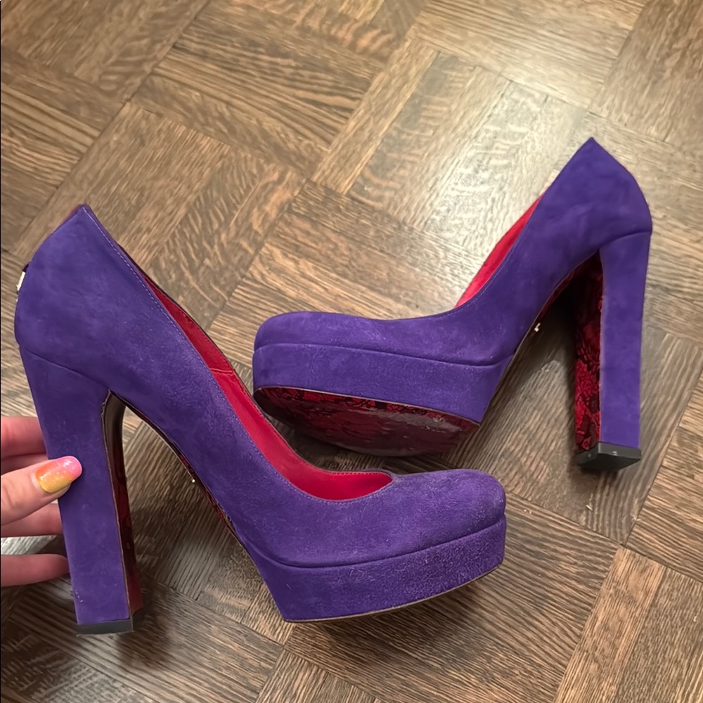 Cesare Paciotti purple suede Women's Heels size 36